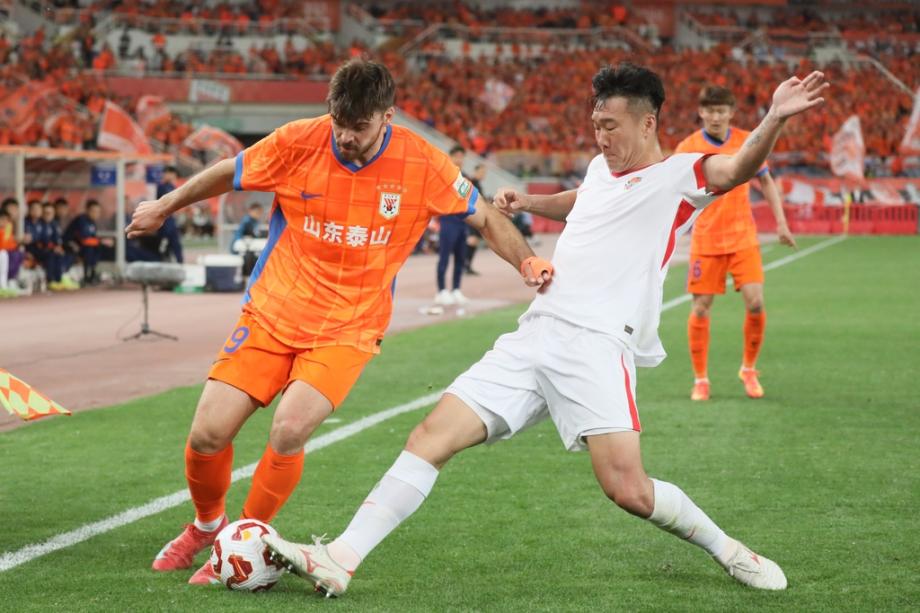 卡扎伊什维利破门 泰山1-1海牛遭遇三轮不胜