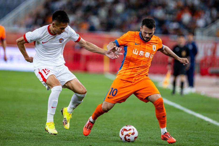 卡扎伊什维利破门 泰山1-1海牛遭遇三轮不胜