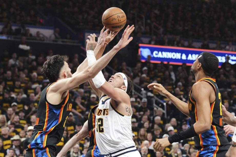 亚历山大34+8约基奇6犯 雷霆狂胜掘金总分1-1