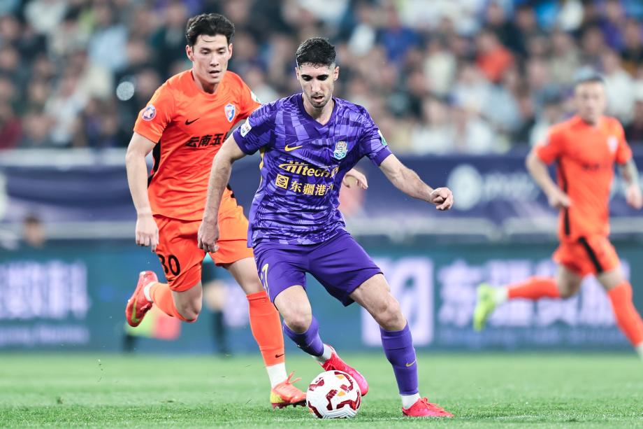 韩子龙挑射制胜 云南玉昆1-0客胜天津津门虎