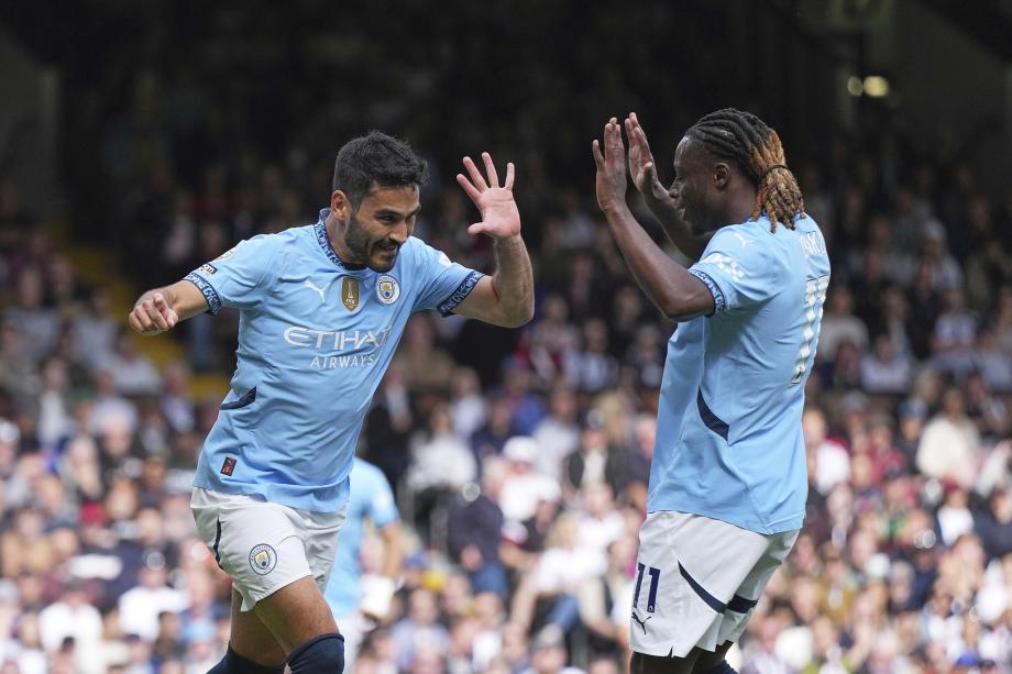 京多安倒钩哈兰德点射 曼城2-0富勒姆获联赛第3