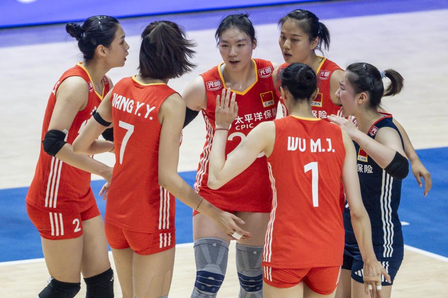 [图]中国队赢得天下女排联赛中国香港站开门红体育录像/图片