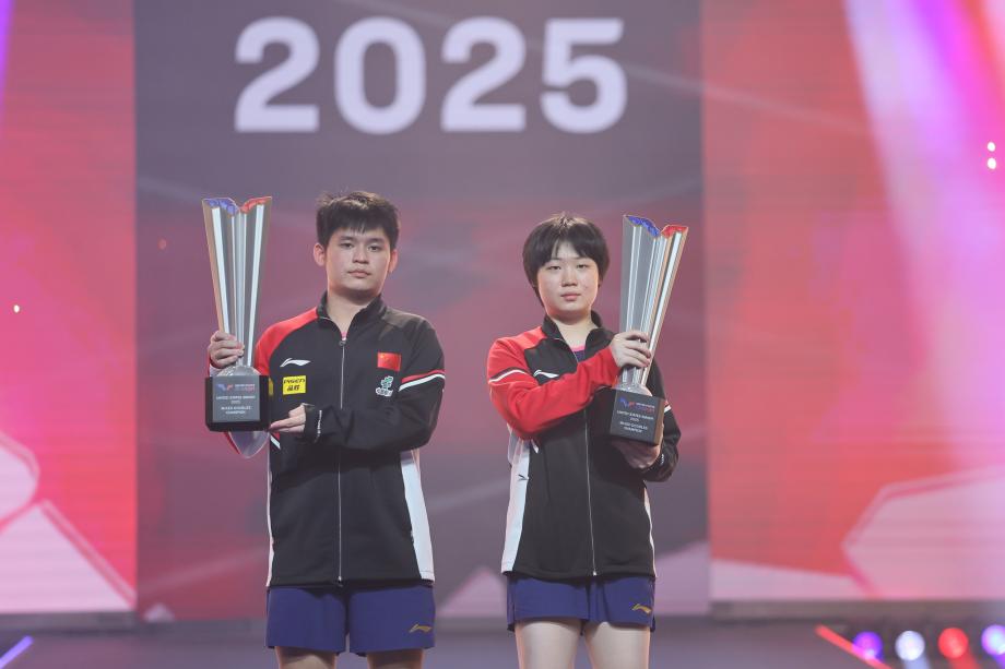 [图]WTT好意思国大满贯-林诗栋/蒯曼3-0韩国组合夺冠体育赛事直播