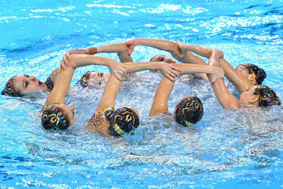 [图]第四金！中国队世锦赛花游集体手段自选夺冠体育集锦