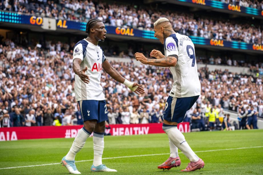 英超：理查利森双响库杜斯两助攻 热刺3-0伯恩利