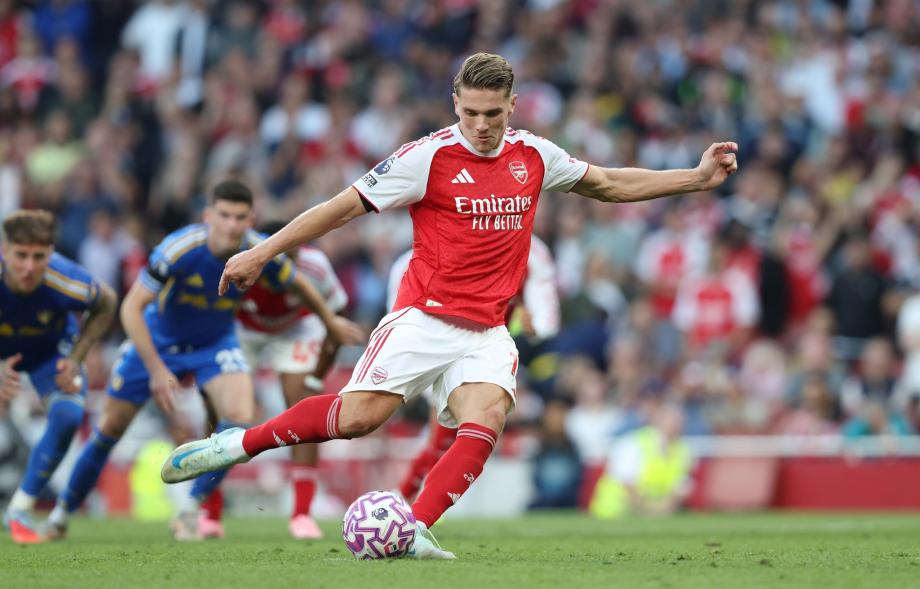 英超-萨卡破门哲凯赖什双响 阿森纳5-0大胜利兹联