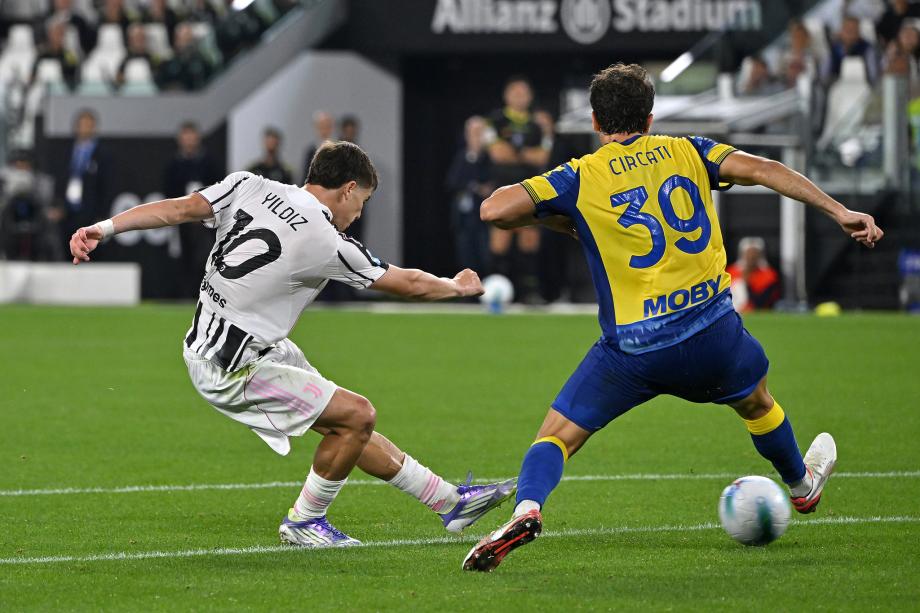 意甲-戴维首球伊尔迪兹两传 10人尤文2-0帕尔马