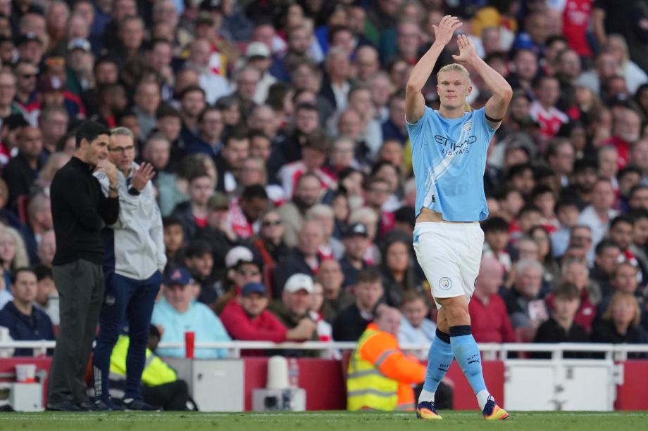 哈兰德破门马丁内利补时扳平 阿森纳1-1曼城