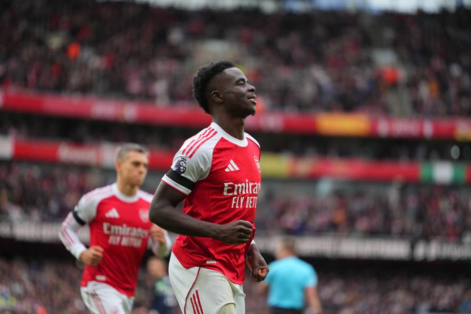 英超-赖斯破门萨卡点射 阿森纳2-0西汉姆