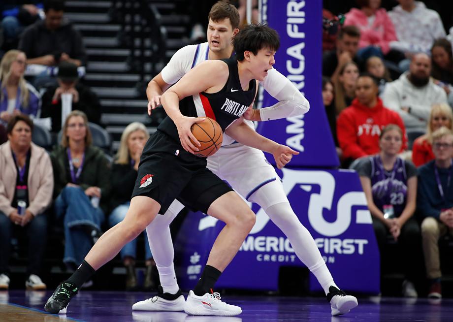 杨瀚森3分1助1盖帽 开拓者季前赛收官战惜败爵士