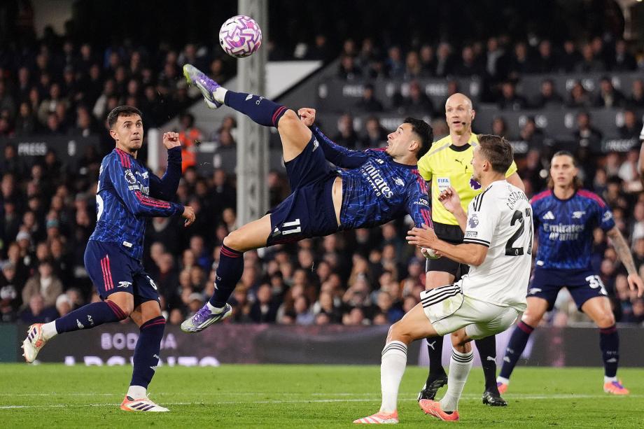 加布里埃尔助攻特罗萨德进球 阿森纳1-0富勒姆