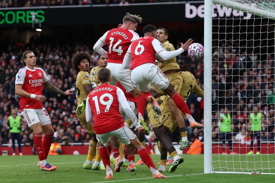 英超-卡拉菲奥里险送礼埃泽破门 阿森纳1-0水晶宫