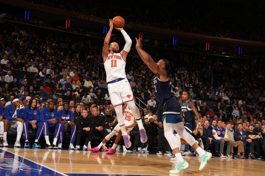 布伦森23+7+10唐斯15+10 尼克斯大胜森林狼