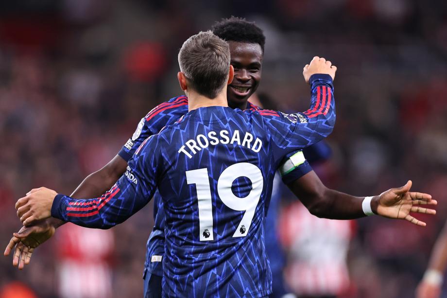 萨卡破门特罗萨德世界波 阿森纳2-2遭补时绝平