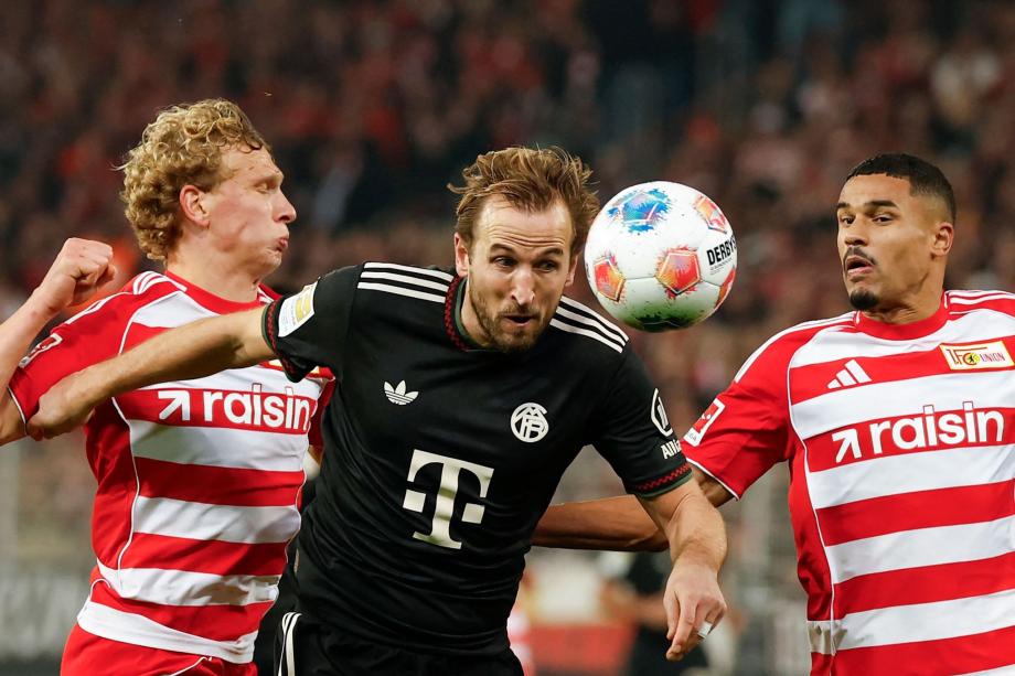 凯恩绝平 拜仁2-2柏林联16连胜纪录遭终结