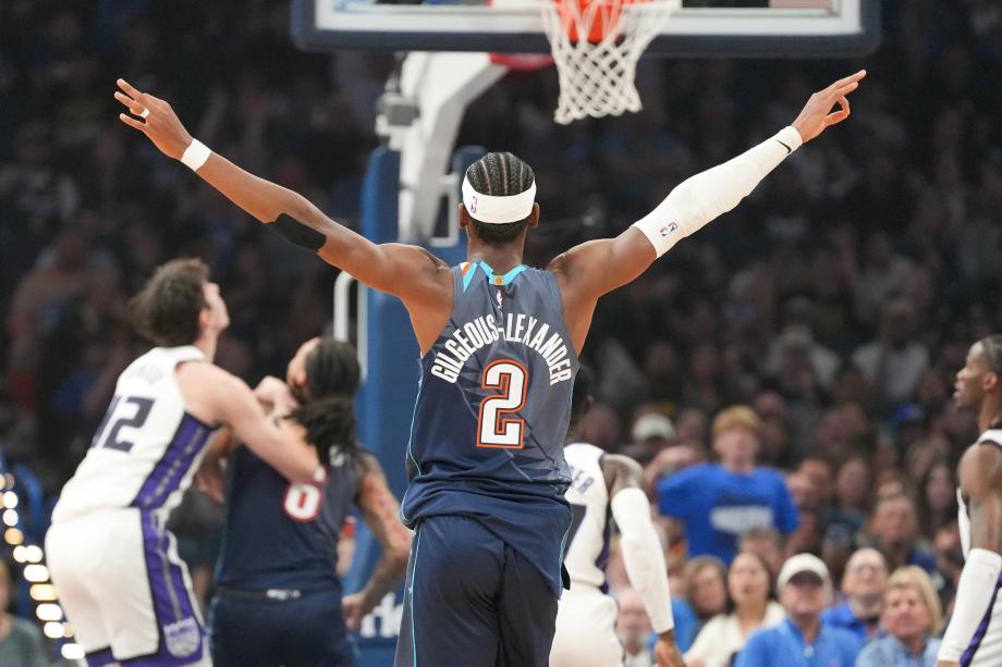 亚历山大33+8霍姆格伦21+7 雷霆轻取国王