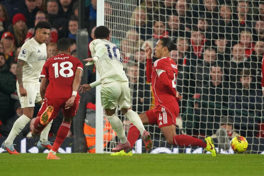 近7轮遭6负！利物浦0-3诺丁汉森林跌至第11名