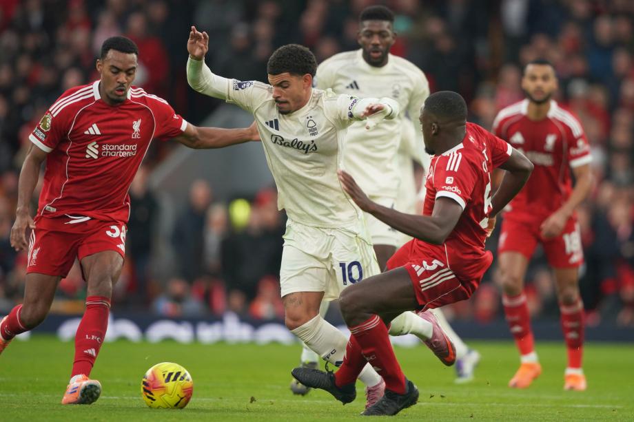 近7轮遭6负！利物浦0-3诺丁汉森林跌至第11名