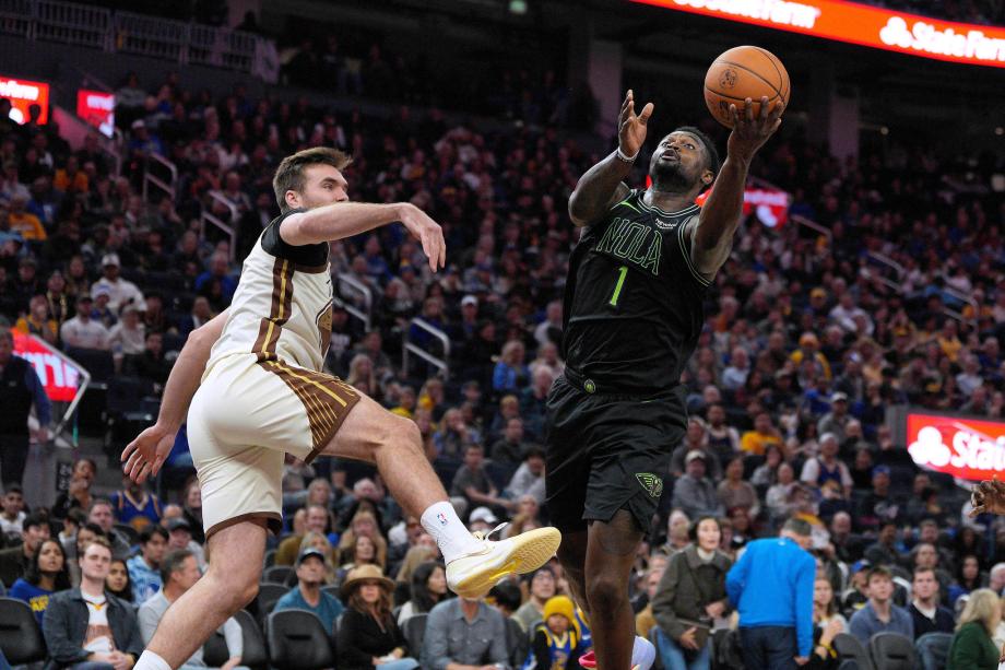 巴特勒24+8+10库里伤缺锡安25分 勇士力克鹈鹕