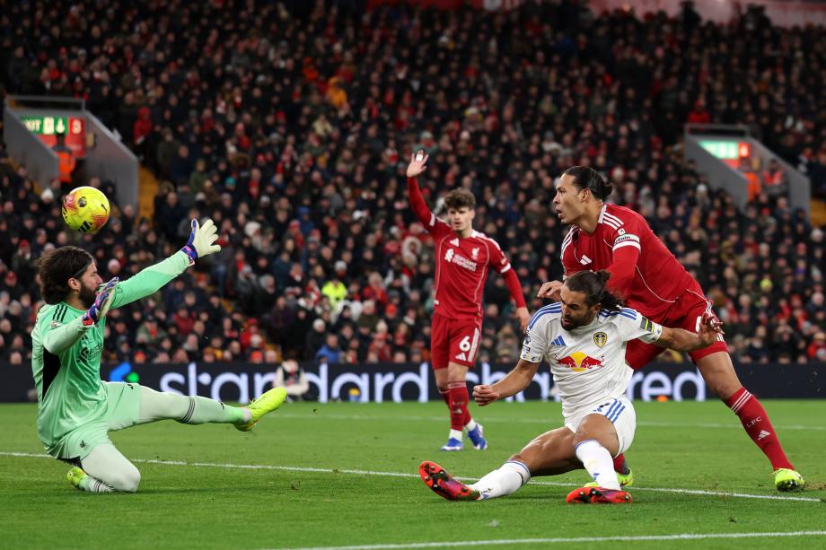 英超-埃基蒂克失空门 利物浦0-0利兹联