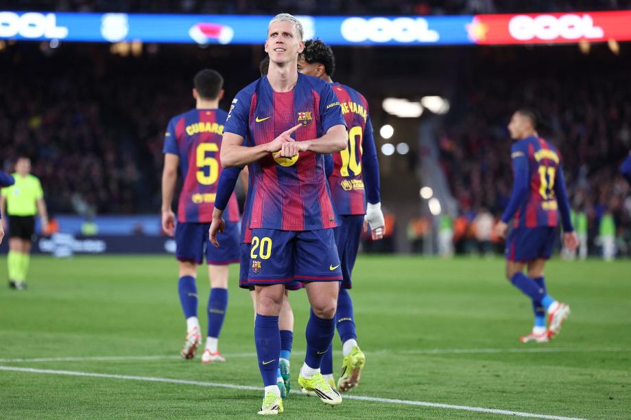 巴萨3-0奥维耶多 奥尔莫传射亚马尔精彩侧钩破门