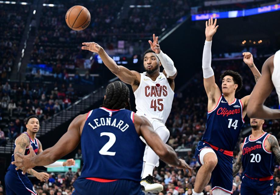 NBA-米切尔29分9助攻 骑士客场轻松战胜快船