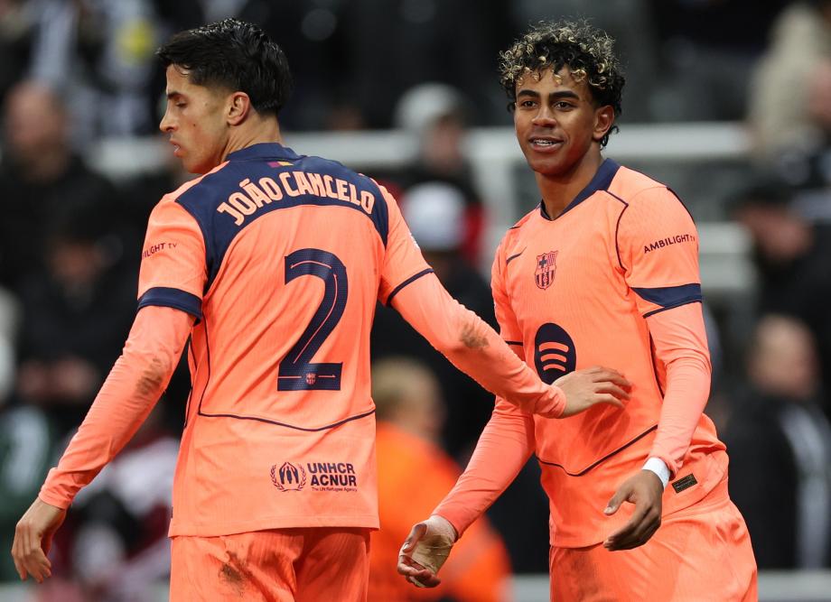 欧冠-亚马尔点射读秒绝平 巴萨1-1纽卡斯尔