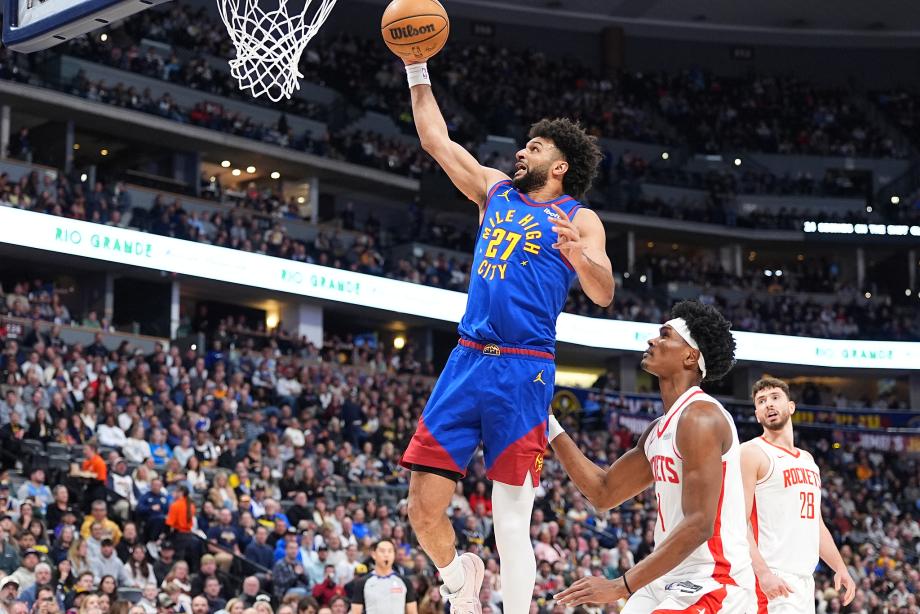 约基奇16+12+13穆雷30分 掘金主场36分大胜火箭