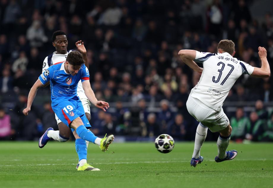 欧冠-西蒙斯双响 马竞2-3总比分7-5热刺晋级八强