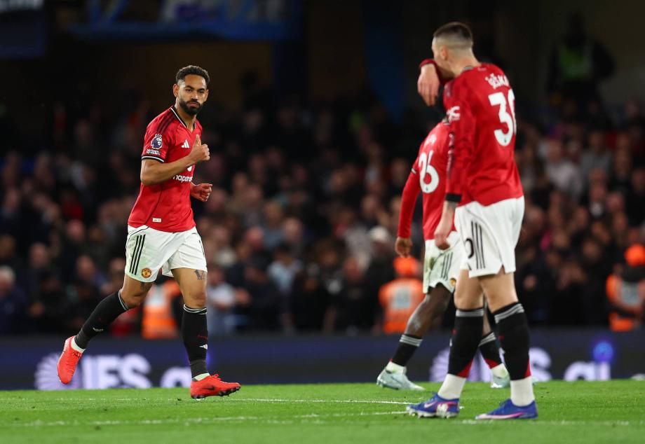 英超-B费助攻库尼亚破门 曼联1-0送切尔西4连败