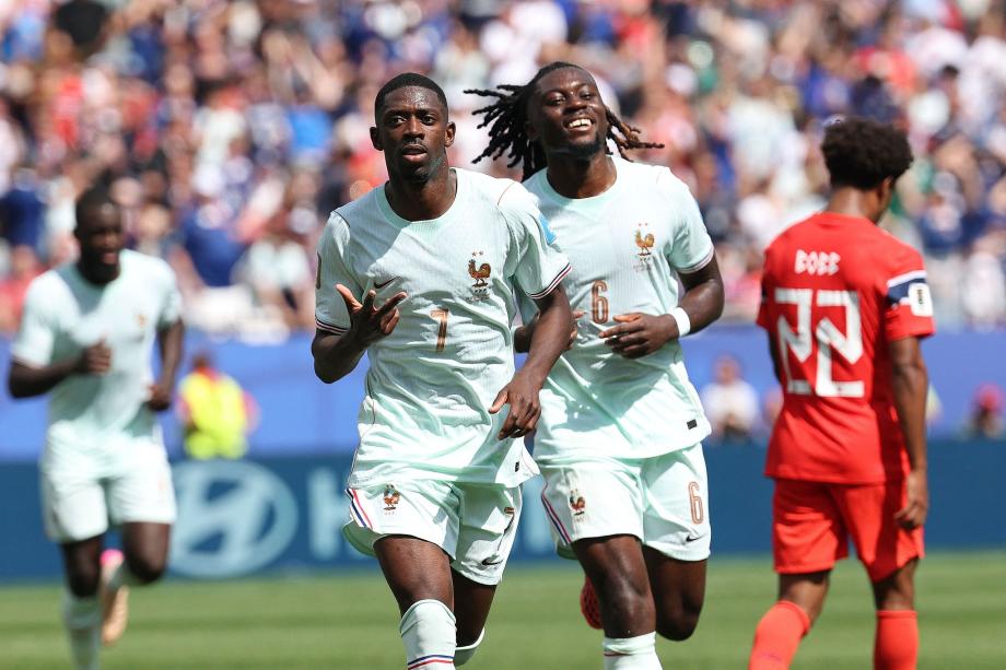 [图]世界杯：登贝莱帽子戏法 法国4-1挪威小组头名出线