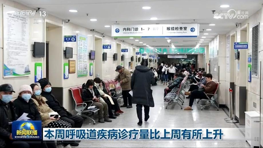 本周呼吸道疾病诊疗量比上周有所上升