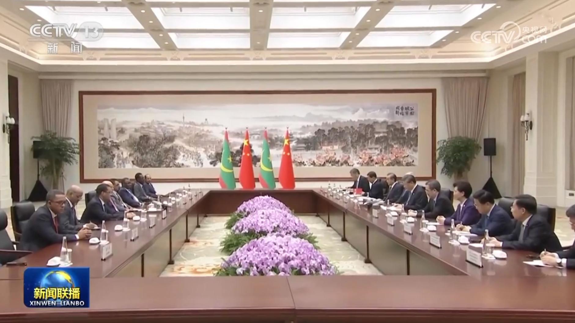 习近平会见毛里塔尼亚总统