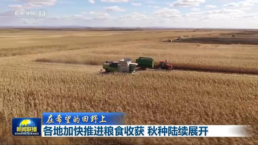 【在希望的田野上】各地加快推进粮食收获 秋种陆续展开