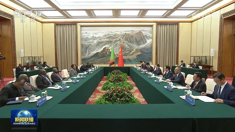 韩正会见赞比亚国民议会议长