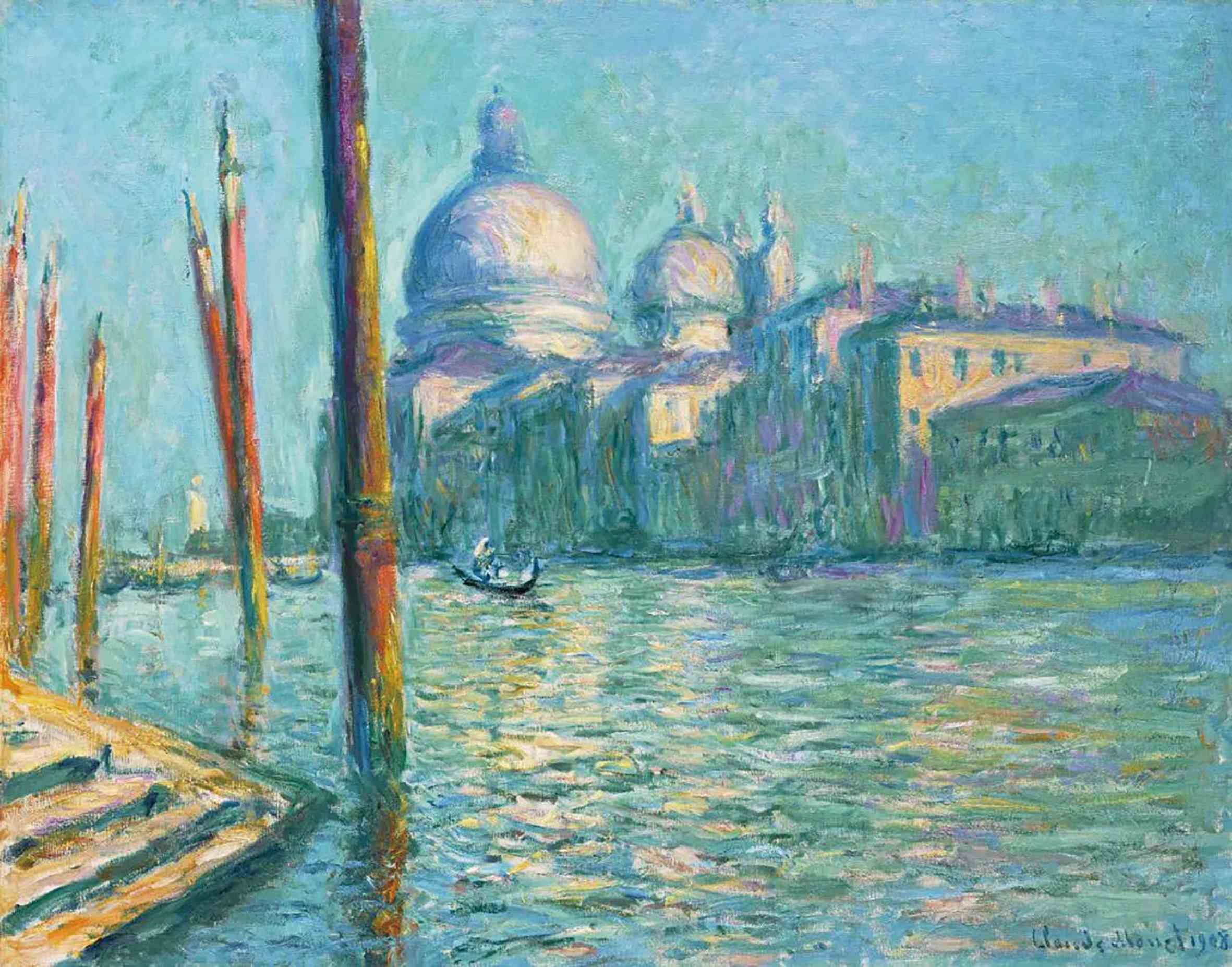 威尼斯大运河与安康圣母教堂（油画） 1908年 克劳德·莫奈 