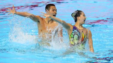[游泳]中国花游队队员石浩玙在磨砺中成长