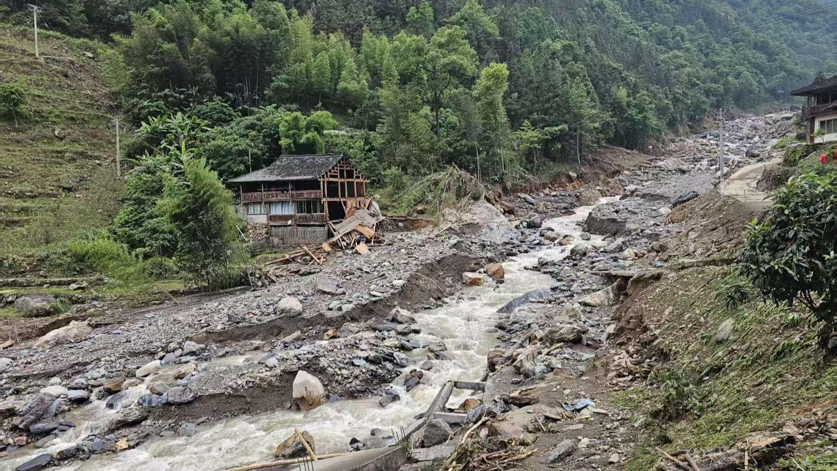 广西龙胜山洪救灾发现3名失联人员 均已没有生命体征
