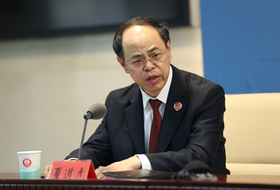 刑事申诉检察厅厅长夏道虎(央视网记者-武彦-摄)