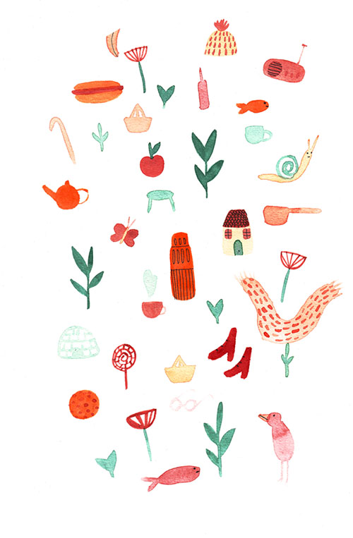 插画师marion barraud的小清新图案