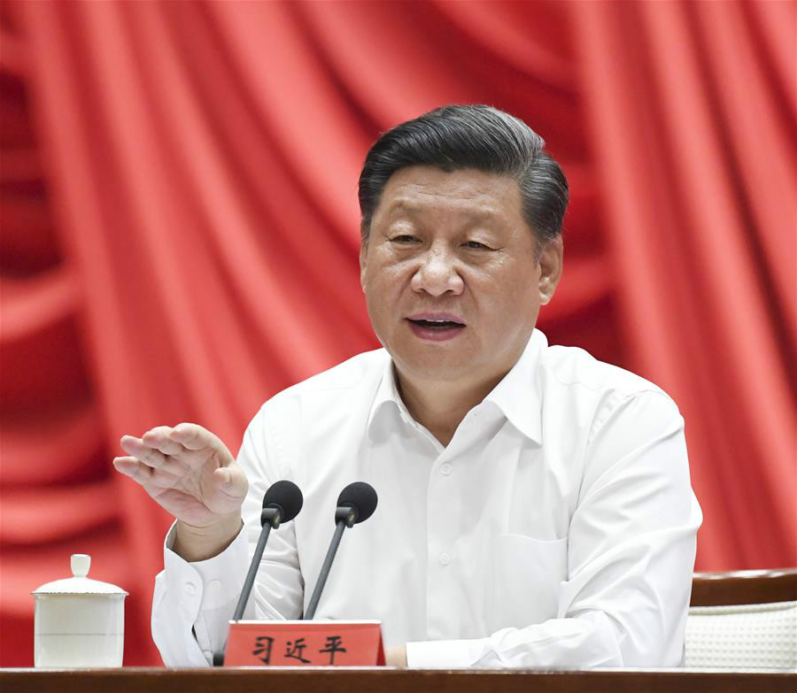 Chinese President Xi Jinping, also general secretary of the Communist Party of China (CPC) Central Committee and chairman of the Central Military Commission, makes a speech during the opening ceremony of a training program for young and middle-aged officials at the Party School of CPC Central Committee (National Academy of Governance), Sept. 3, 2019. (Xinhua/Rao Aimin)