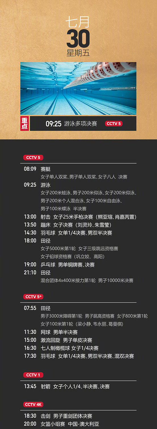 东京奥运会7月30日看点 中国女足冲击四强 聚合西城体育网