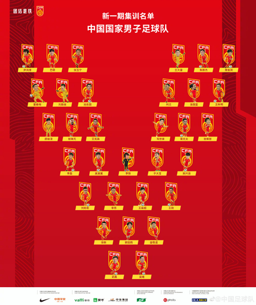 4名归化球员入选国足 费南多落选洛国富重新归队