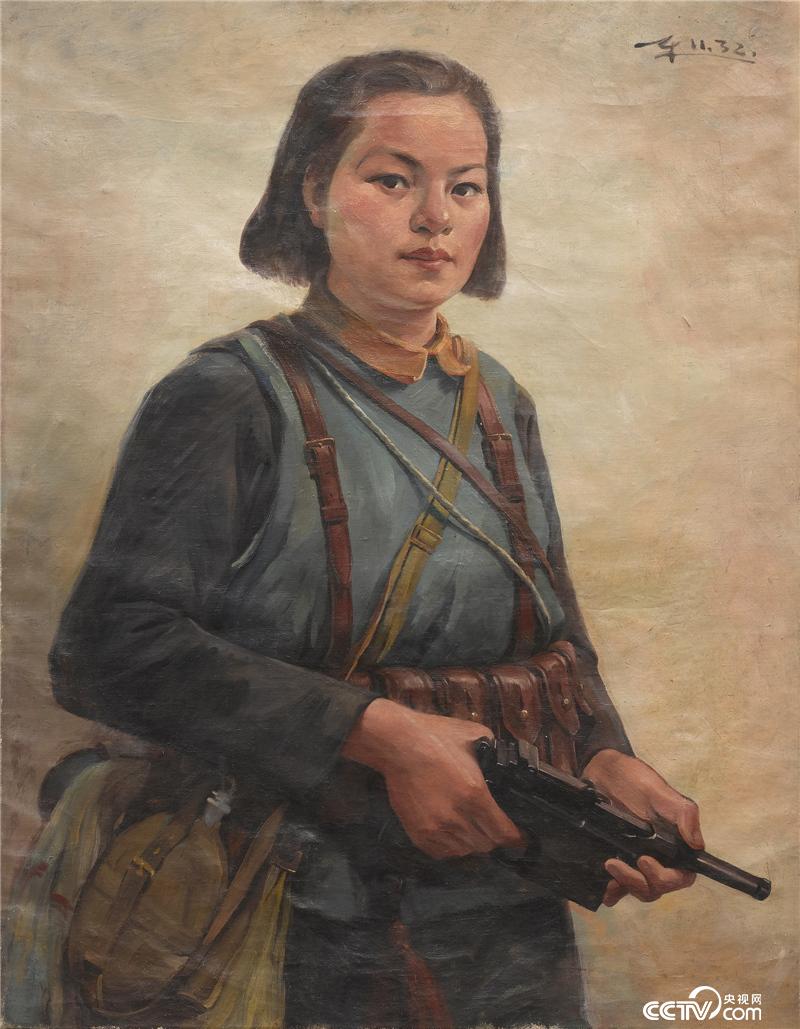 女游击队员 唐一禾  1941年 82x64cm 中国美术馆藏