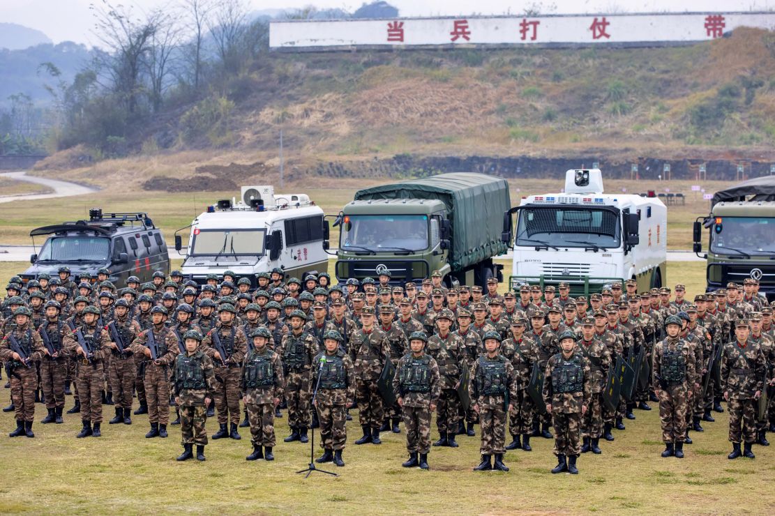 2022广西武警开训动员图片