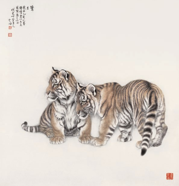 《惊月》/97&times;92厘米/纸本设色/1995年