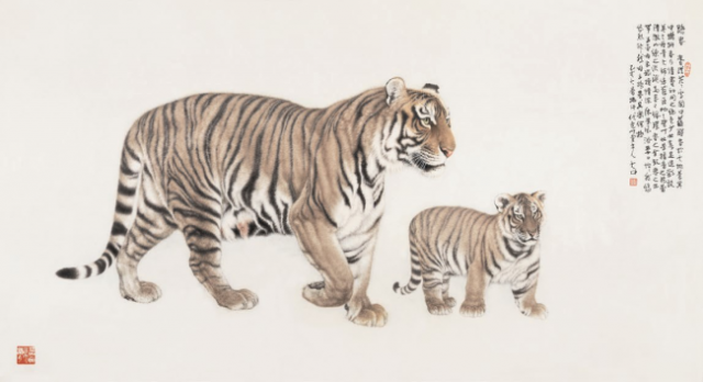 《踏春》/97&times;179厘米/纸本设色/1995年