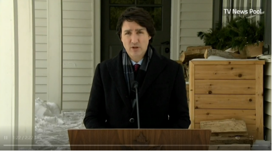 On January 31, Trudeau delivered a speech, claiming that he would not be "intimidated" by protesters.