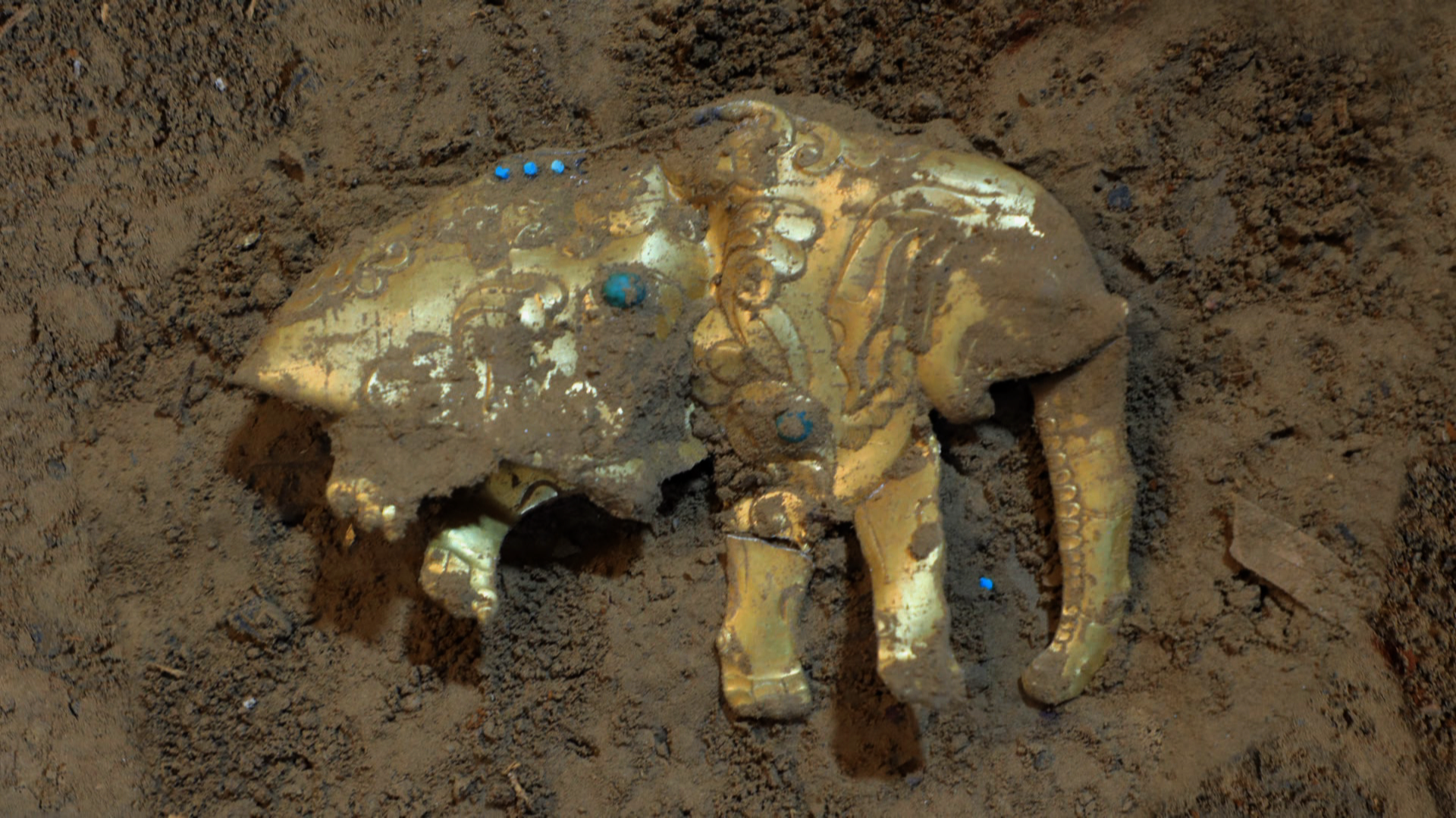 玛瑙,珍珠,绿松石,漆器甲胄,青铜甲胄,青铜器,血渭一号墓简直是一座藏