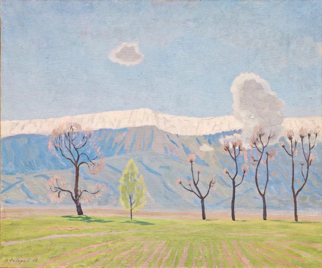 春天在山上 瓦连金·西多罗夫  油画 85×100cm 1976年 中国美术馆藏 俄罗斯